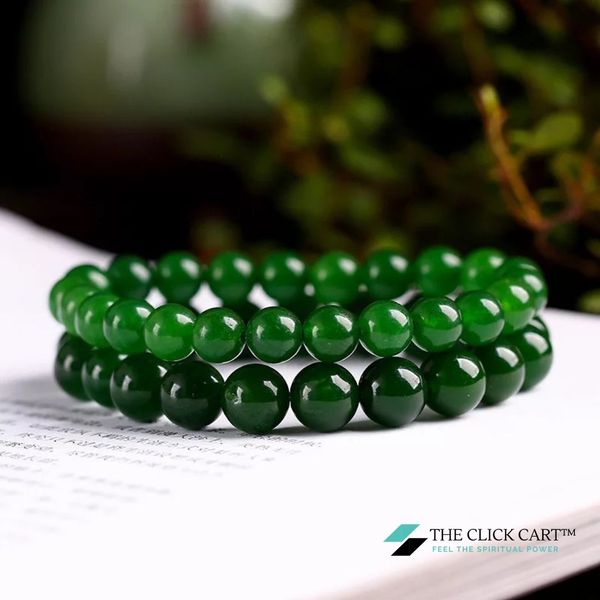 TCC™ Natural Green Jade & Green Onyx Pair Bracelet